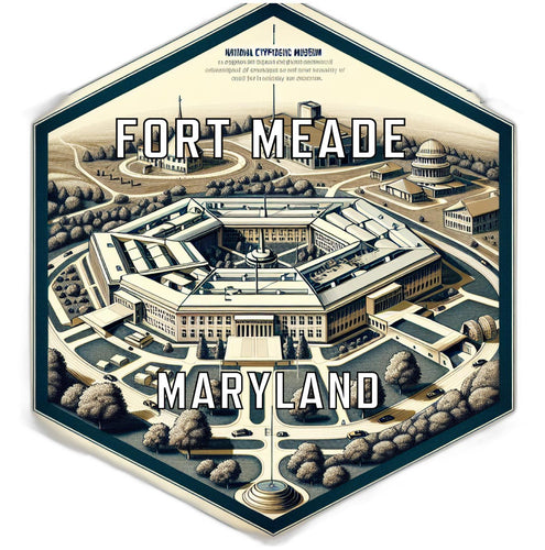 Fort Meade Maryland Souvenir Travel Destination Die Cut Hexagon Fridge Magnet 2-Inch