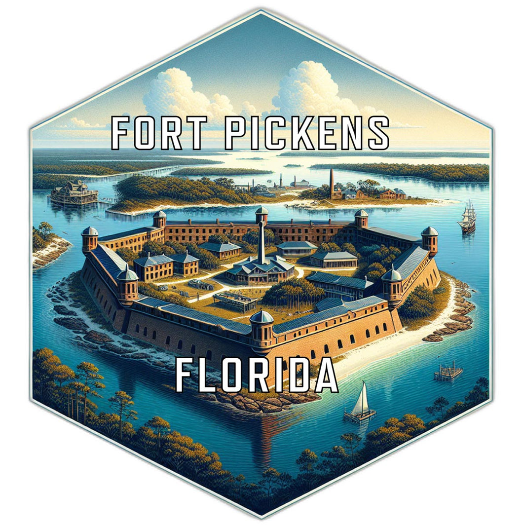 Fort Pickens Florida Travel Destination Souvenir Vinyl Decal Sticker 4-Inch