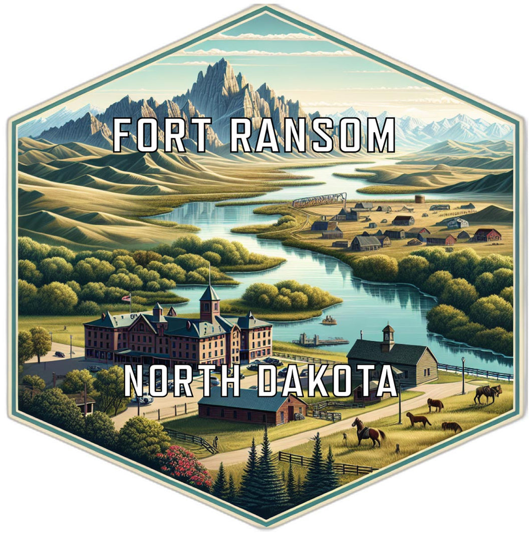 Fort Ransom North Dakota Travel Destination Souvenir Vinyl Decal Sticker 6-Inch