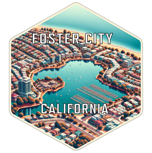 Foster City California Travel Destination Souvenir Vinyl Decal Sticker 6-Inch