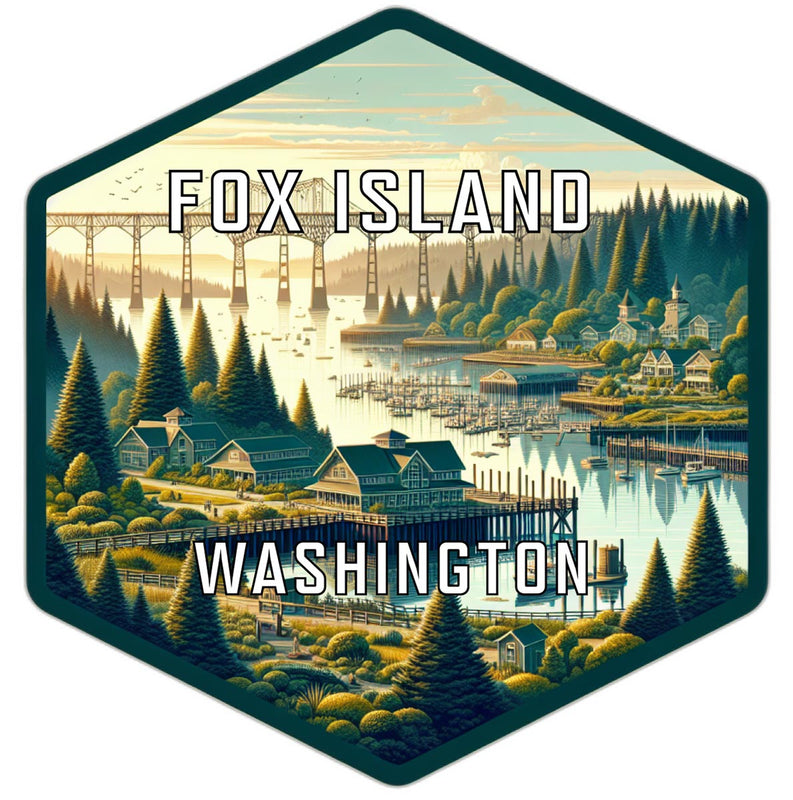 Fox Island Washington Travel Destination Souvenir Vinyl Decal Sticker 2-Inch