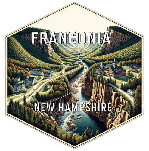 Franconia New Hampshire Travel Destination Souvenir Vinyl Decal Sticker 4-Inch