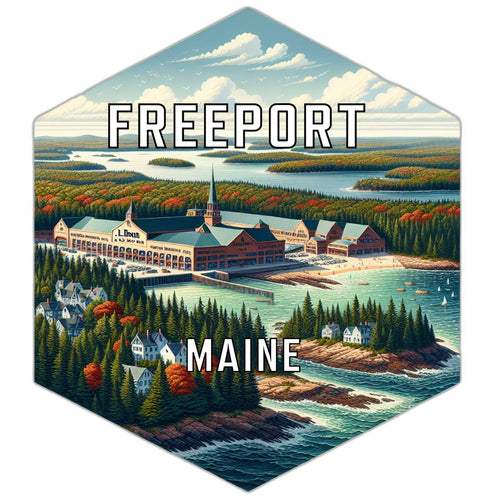 Freeport Maine Travel Destination Souvenir Vinyl Decal Sticker 6-Inch