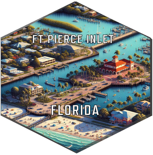 Ft Pierce Inlet Florida Travel Destination Souvenir Vinyl Decal Sticker 2-Inch