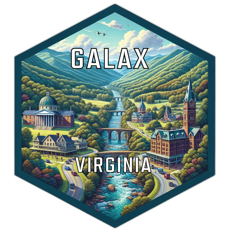 Galax Virginia Travel Destination Souvenir Vinyl Decal Sticker 2-Inch