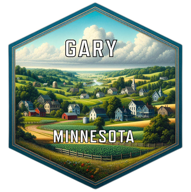 Gary Minnesota Souvenir Travel Destination Die Cut Hexagon Fridge Magnet 2-Inch