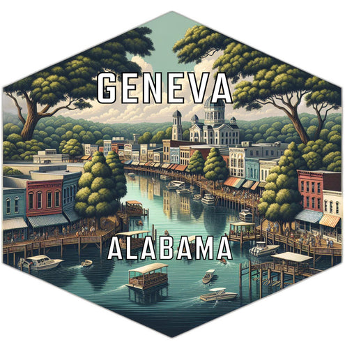 Geneva Alabama Travel Destination Souvenir Vinyl Decal Sticker 6-Inch