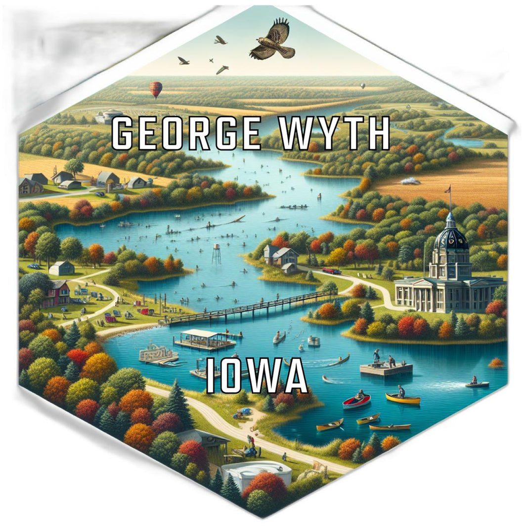 George Wyth Iowa Travel Destination Souvenir Vinyl Decal Sticker 2-Inch