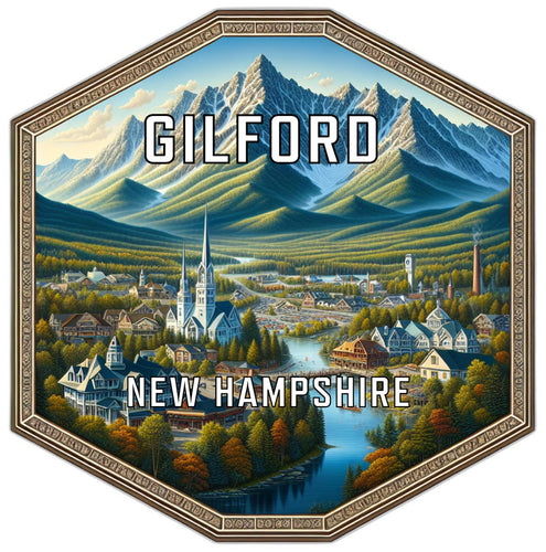 Gilford New Hampshire Travel Destination Souvenir Vinyl Decal Sticker 2-Inch
