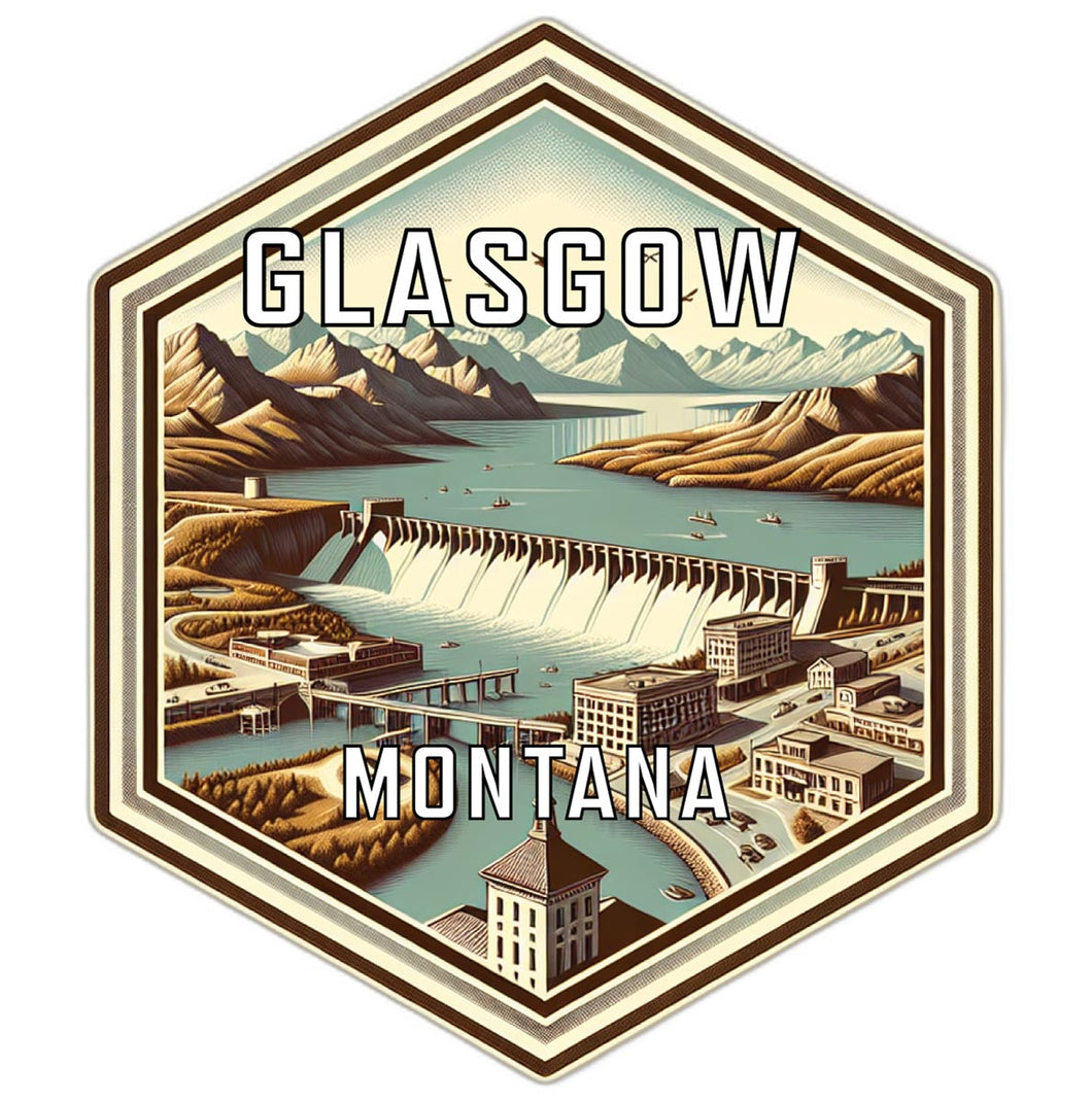 Glasgow Montana Travel Destination Souvenir Vinyl Decal Sticker 2-Inch