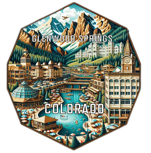 Glenwood Springs Colorado Travel Destination Souvenir Vinyl Decal Sticker 4-Inch