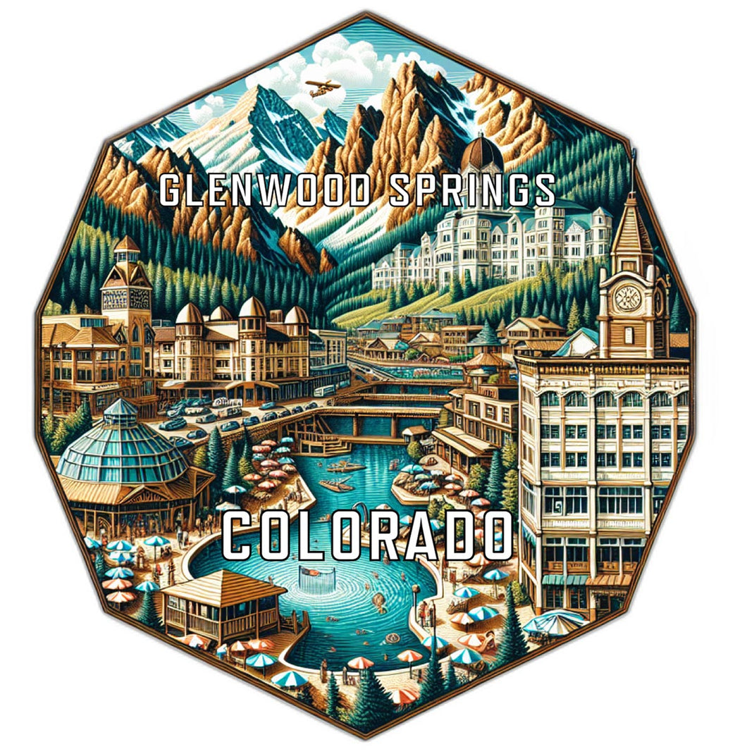 Glenwood Springs Colorado Travel Destination Souvenir Vinyl Decal Sticker 4-Inch