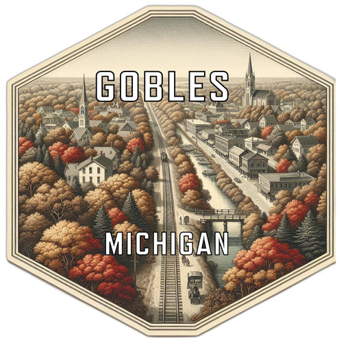 Gobles Michigan Travel Destination Souvenir Vinyl Decal Sticker 2-Inch