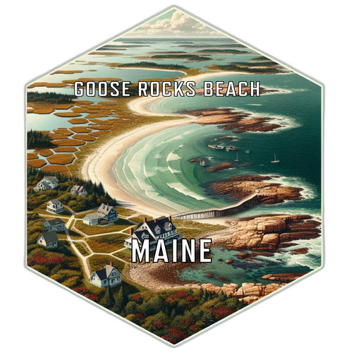 Goose Rocks Beach Maine Travel Destination Souvenir Vinyl Decal Sticker 2-Inch