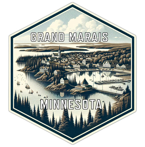 Grand Marais Minnesota Travel Destination Souvenir Vinyl Decal Sticker 4-Inch