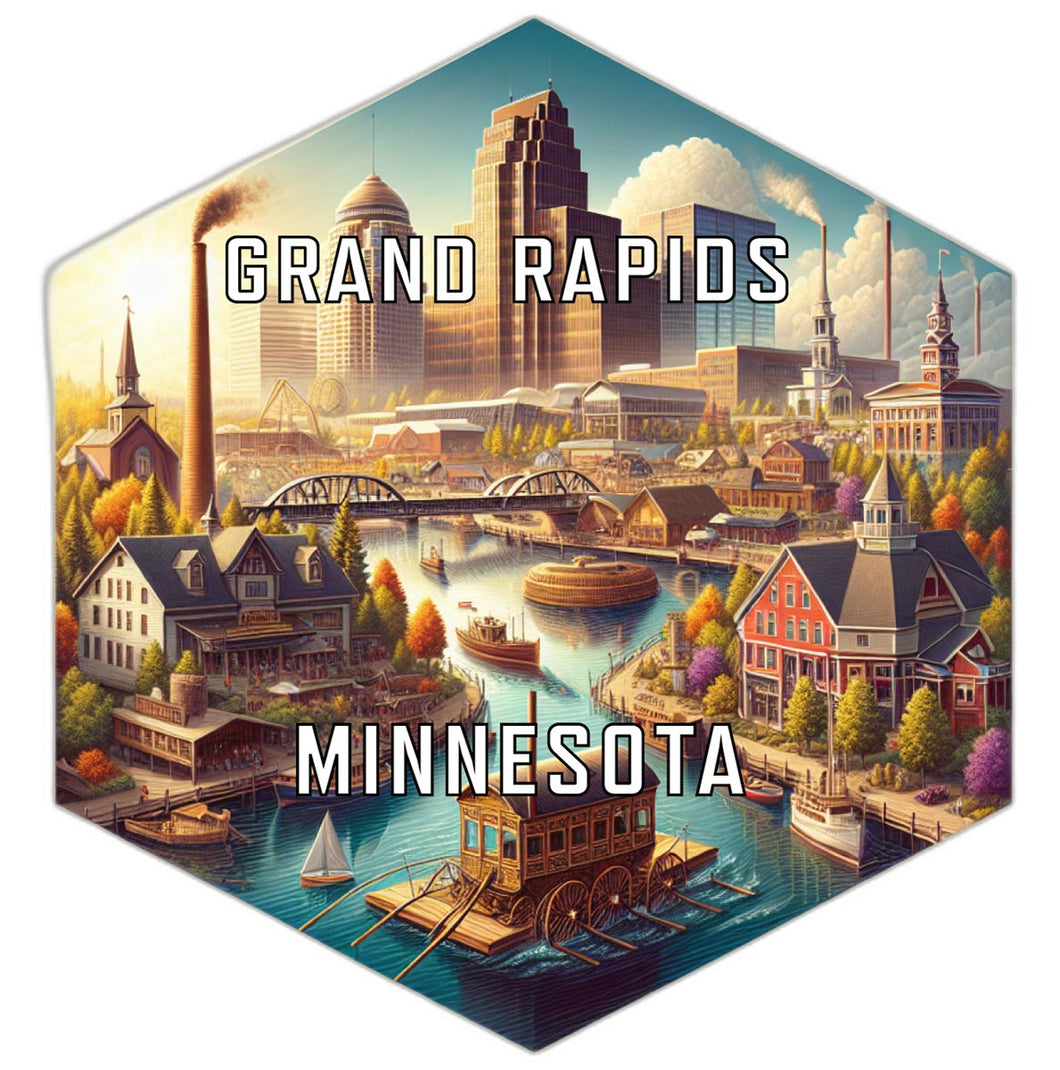 Grand Rapids Minnesota Travel Destination Souvenir Vinyl Decal Sticker 4-Inch