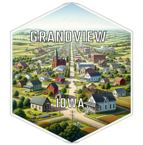 Grandview Iowa Travel Destination Souvenir Vinyl Decal Sticker 2-Inch