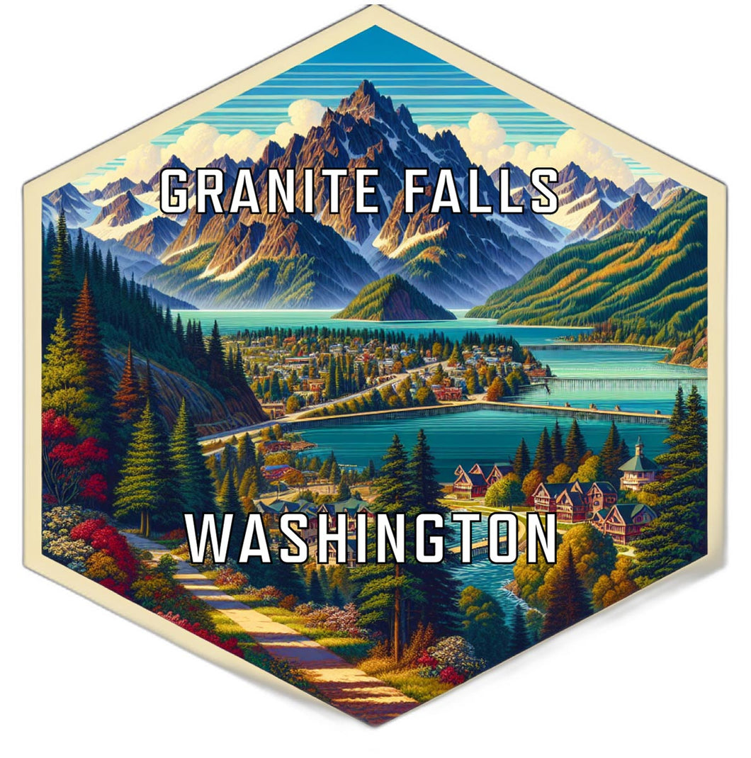 Granite Falls Washington Travel Destination Souvenir Vinyl Decal Sticker 6-Inch