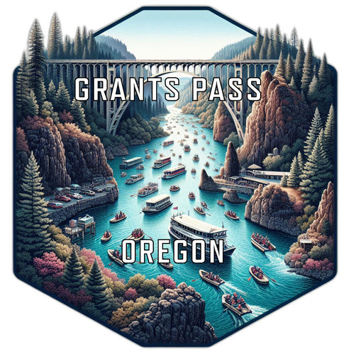 Grants Pass Oregon Travel Destination Souvenir Vinyl Decal Sticker 2-Inch