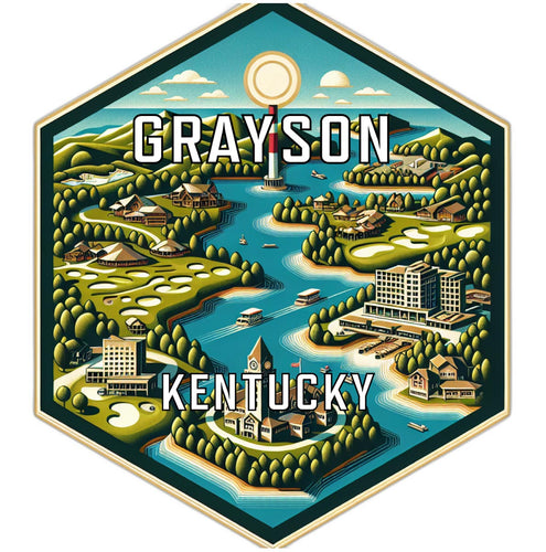 Grayson Kentucky Travel Destination Souvenir Vinyl Decal Sticker 6-Inch