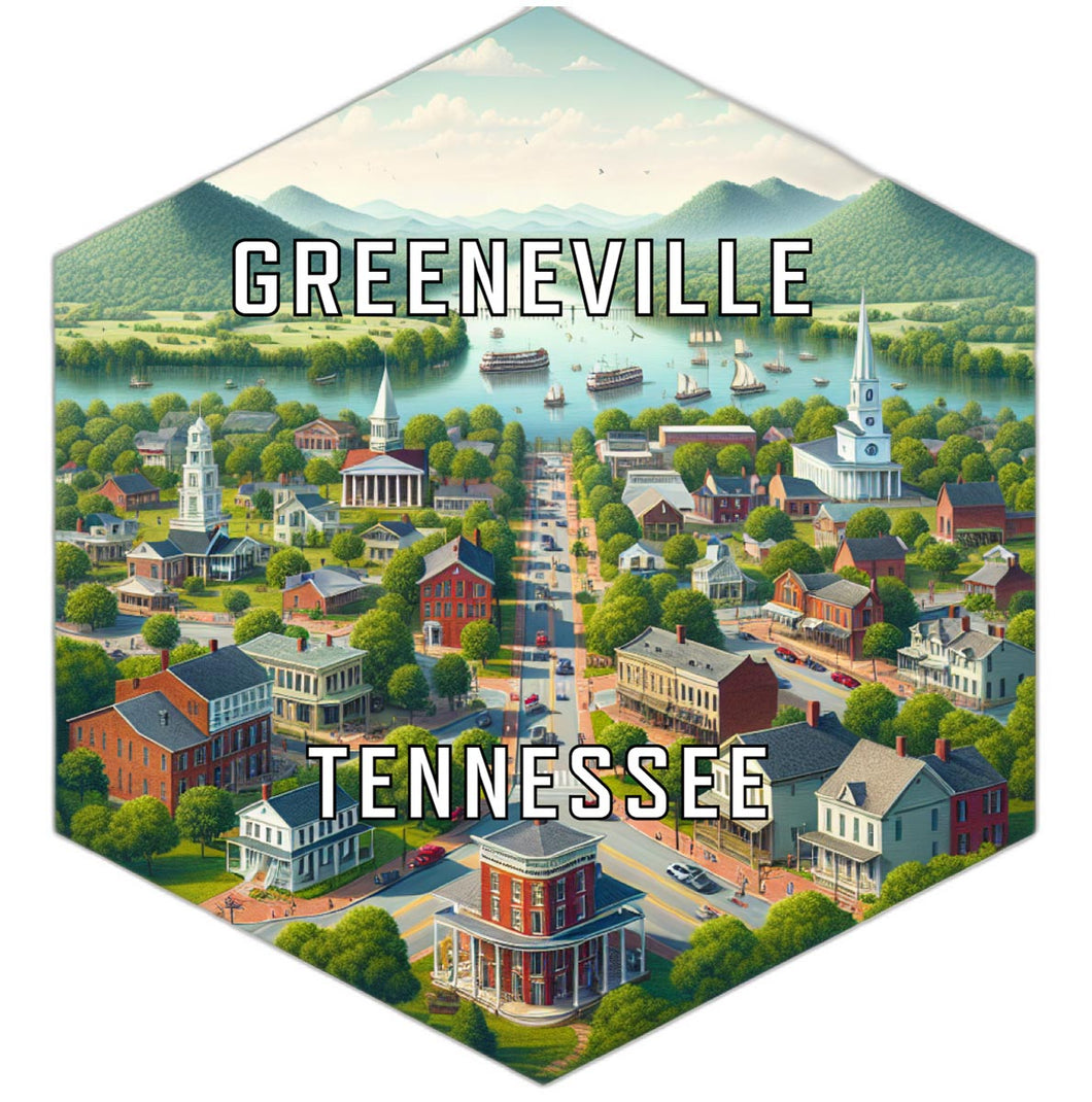 Greeneville Tennessee Travel Destination Souvenir Vinyl Decal Sticker 4-Inch