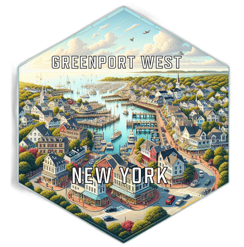 Greenport West New York Travel Destination Souvenir Vinyl Decal Sticker 6-Inch
