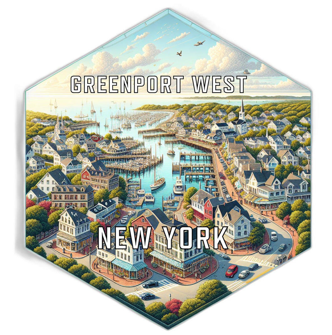 Greenport West New York Travel Destination Souvenir Vinyl Decal Sticker 6-Inch