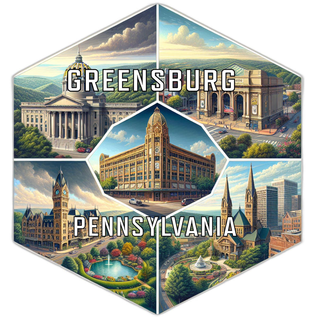 Greensburg Pennsylvania Travel Destination Souvenir Vinyl Decal Sticker 6-Inch
