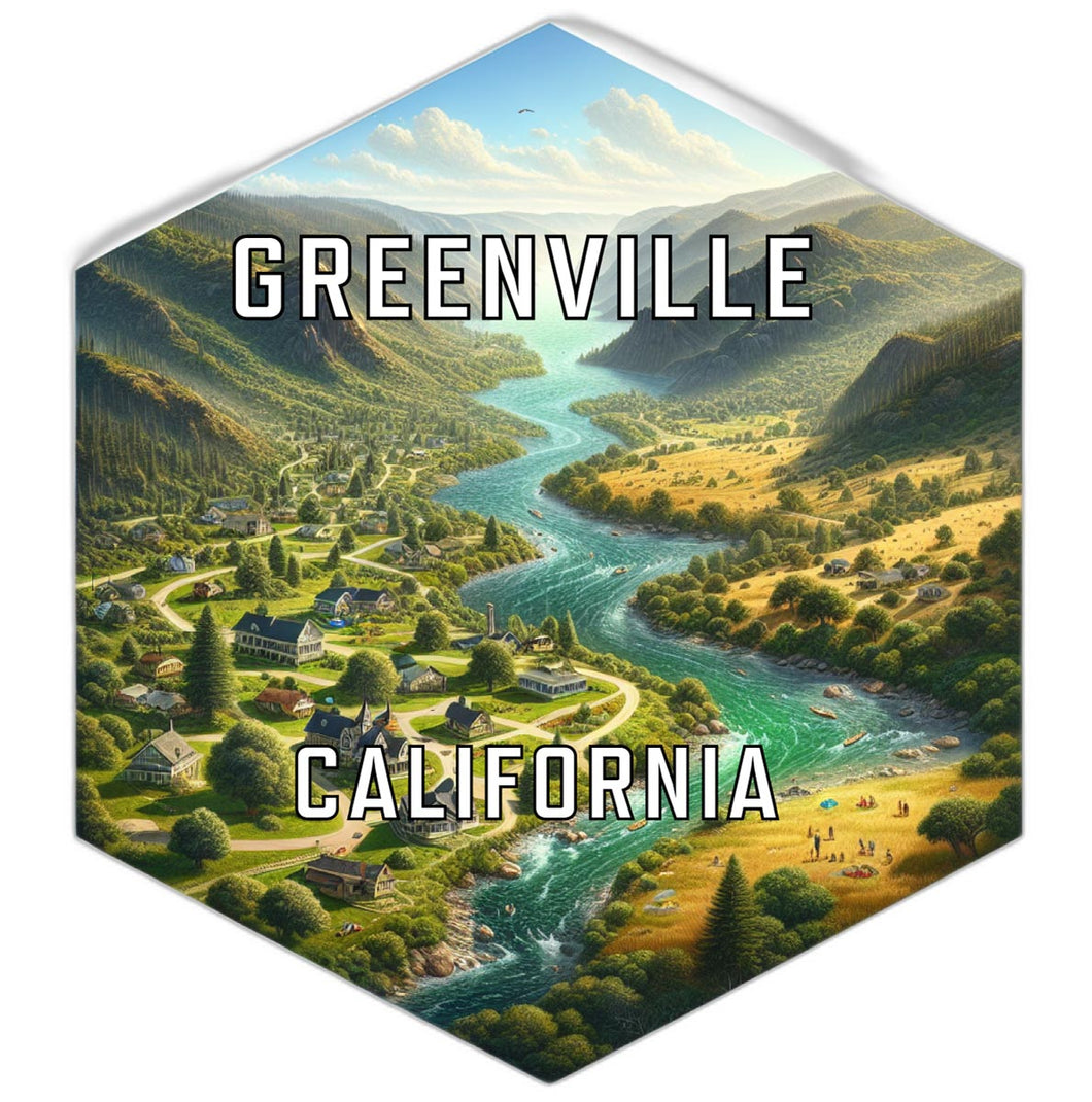 Greenville California Travel Destination Souvenir Vinyl Decal Sticker 6-Inch