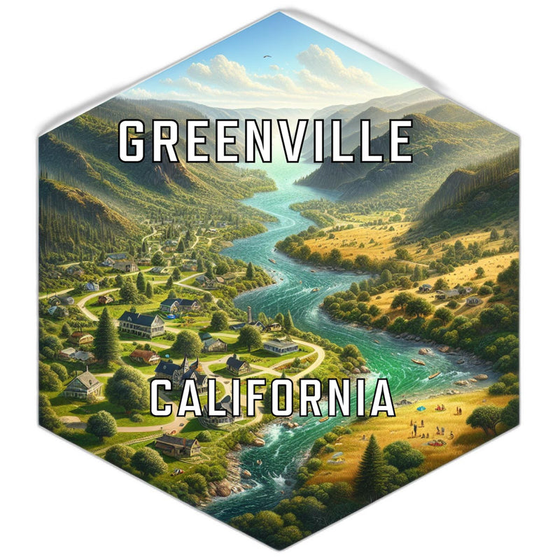 Greenville California Travel Destination Souvenir Vinyl Decal Sticker 6-Inch
