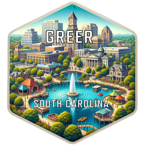 Greer South Carolina Travel Destination Souvenir Vinyl Decal Sticker 2-Inch