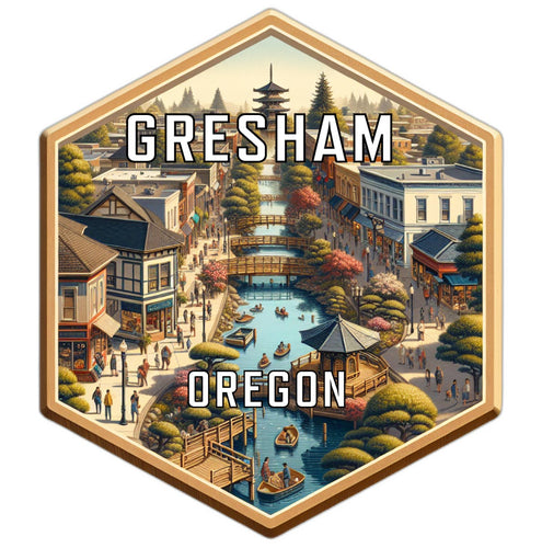 Gresham Oregon Travel Destination Souvenir Vinyl Decal Sticker 6-Inch
