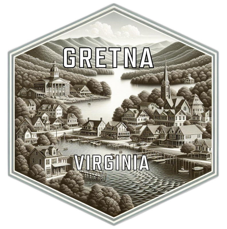 Gretna Virginia Travel Destination Souvenir Vinyl Decal Sticker 6-Inch