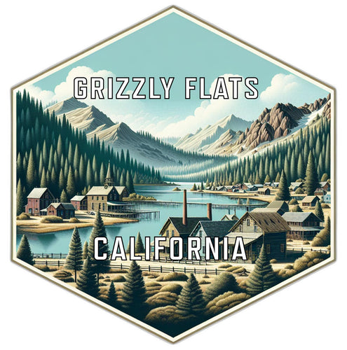 Grizzly Flats California Travel Destination Souvenir Vinyl Decal Sticker 2-Inch