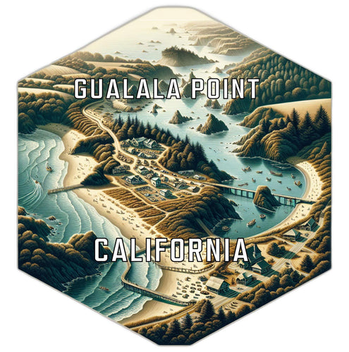 Gualala Point California Travel Destination Souvenir Vinyl Decal Sticker 2-Inch