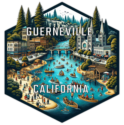 Guerneville California Travel Destination Souvenir Vinyl Decal Sticker 2-Inch
