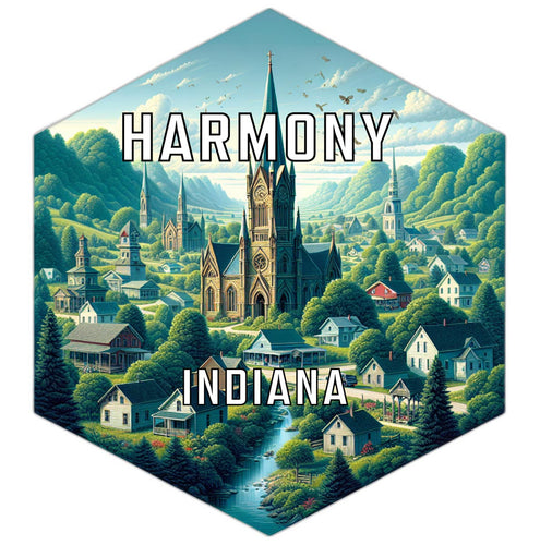 Harmony Indiana Travel Destination Souvenir Vinyl Decal Sticker 2-Inch
