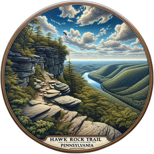 hawk rock trail_pennsylvania Souvenir Die Cut Flat Magnet 2-Inch