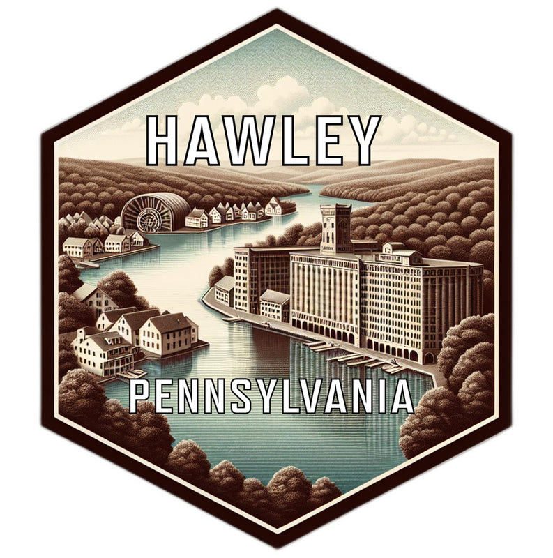 Hawley Pennsylvania Travel Destination Souvenir Vinyl Decal Sticker 2-Inch