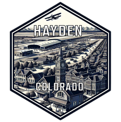 Hayden Colorado Souvenir Travel Destination Die Cut Hexagon Fridge Magnet 2-Inch