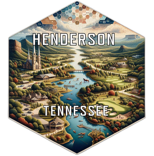 Henderson Tennessee Travel Destination Souvenir Vinyl Decal Sticker 2-Inch