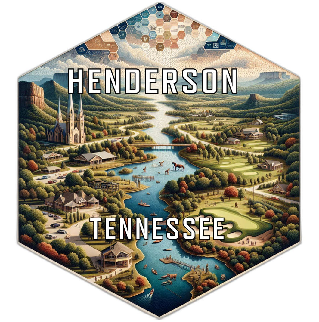 Henderson Tennessee Travel Destination Souvenir Vinyl Decal Sticker 2-Inch