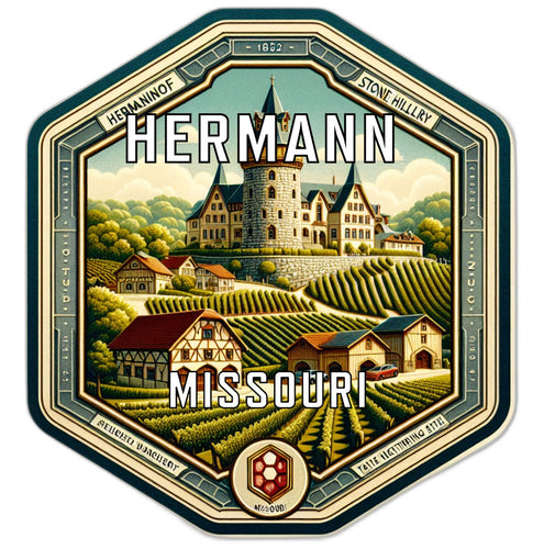 Hermann Missouri Travel Destination Souvenir Vinyl Decal Sticker 2-Inch