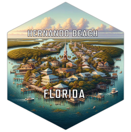 Hernando Beach Florida Travel Destination Souvenir Vinyl Decal Sticker 6-Inch