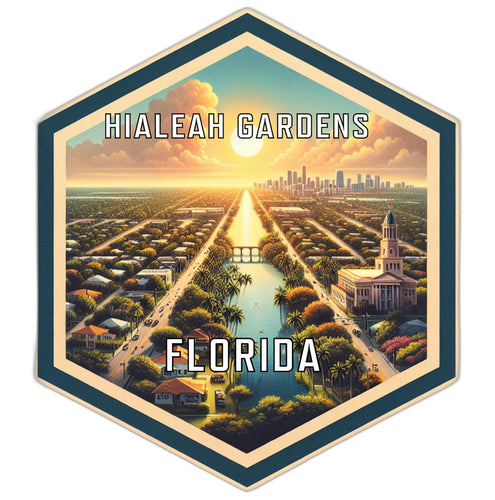 Hialeah Gardens Florida Travel Destination Souvenir Vinyl Decal Sticker 2-Inch