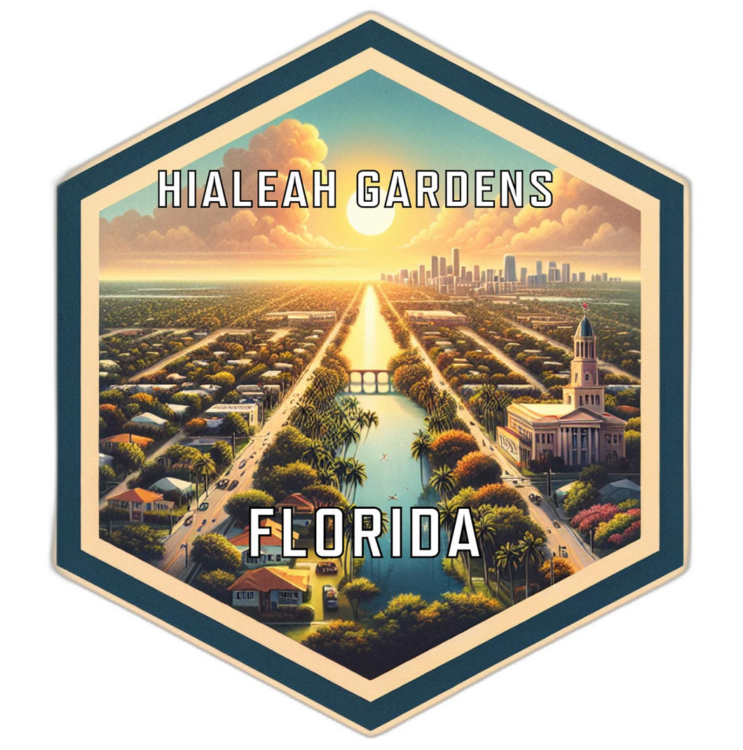Hialeah Gardens Florida Travel Destination Souvenir Vinyl Decal Sticker 2-Inch