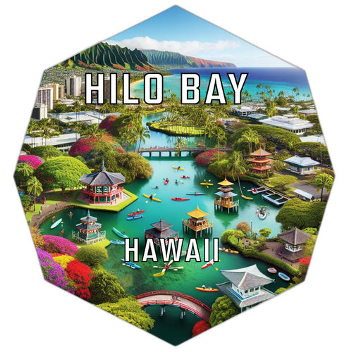 Hilo Bay Hawaii Travel Destination Souvenir Vinyl Decal Sticker 4-Inch