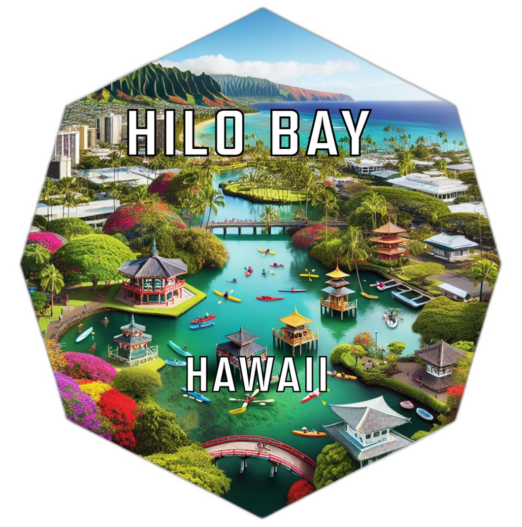 Hilo Bay Hawaii Travel Destination Souvenir Vinyl Decal Sticker 4-Inch