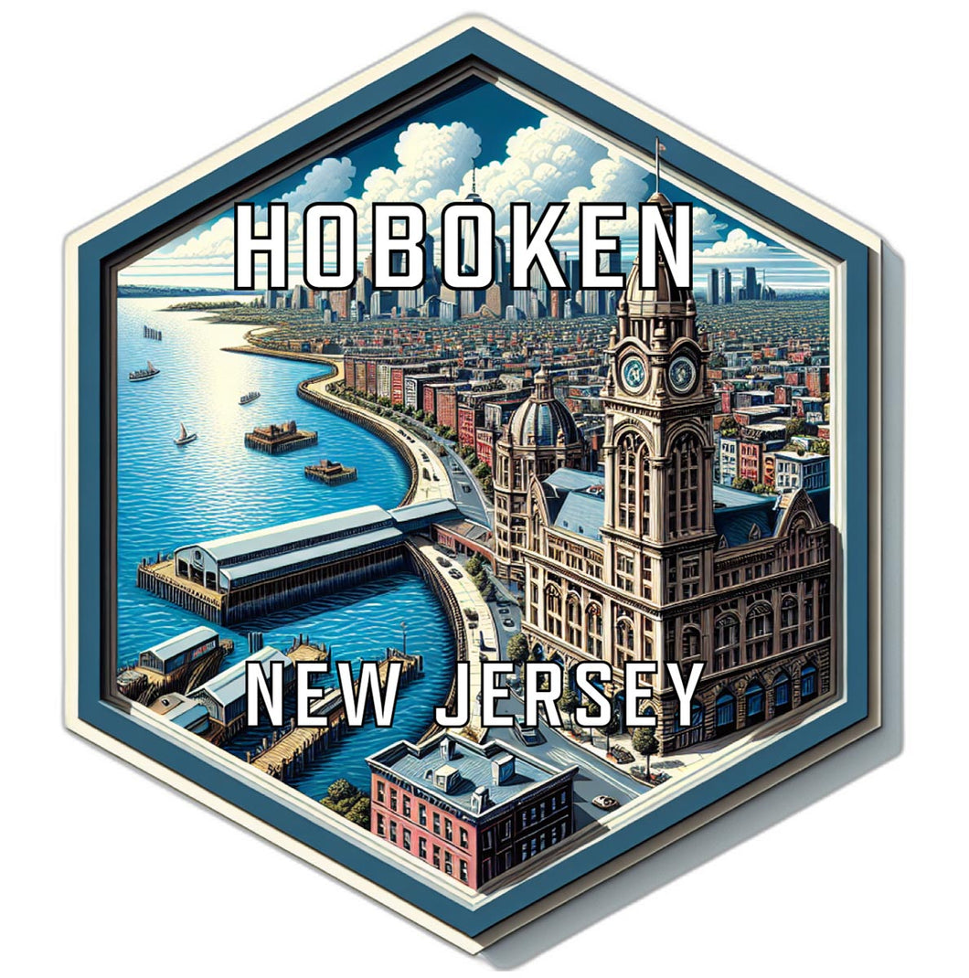 Hoboken New Jersey Travel Destination Souvenir Vinyl Decal Sticker 6-Inch