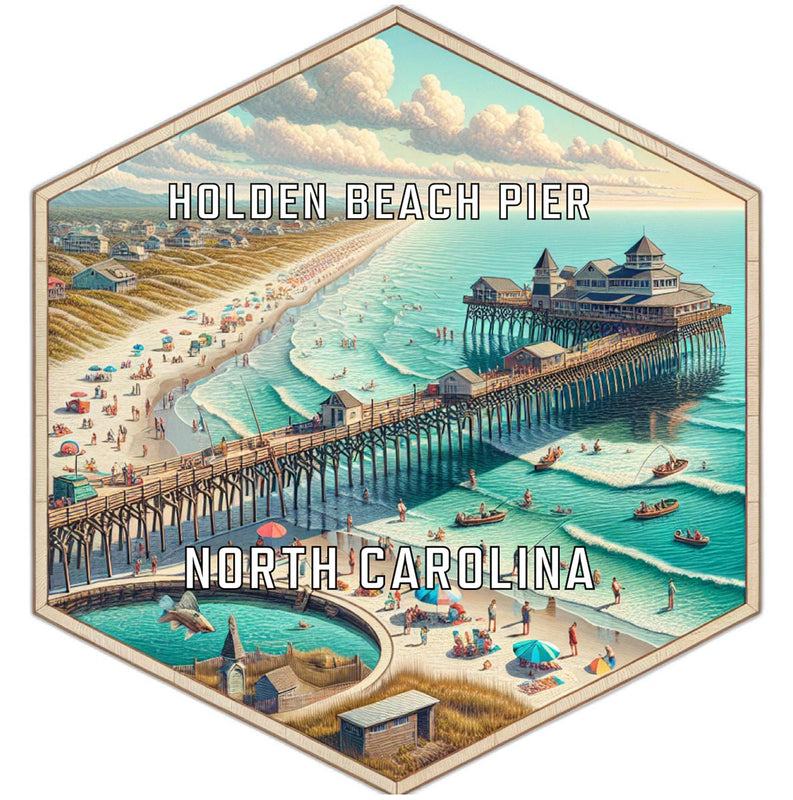 Holden Beach Pier North Carolina Travel Destination Souvenir Vinyl Decal Sticker 6-Inch